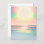 Sonniger Sommer mit tropischer Sonne Feiertagspostkarte (Vorne/Hinten)