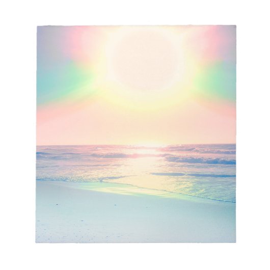 Sonniger Sommer mit tropischer Sonne Notizblock (Vorderseite)