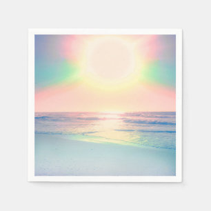 Sonniger Sommer mit tropischer Sonne Serviette