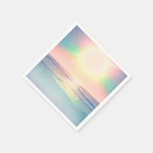 Sonniger Sommer mit tropischer Sonne Serviette (Ecke)