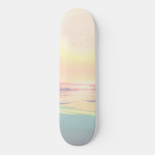 Sonniger Sommer mit tropischer Sonne Skateboard (Vorderseite)