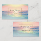 Sonniger Sommer mit tropischer Sonne Visitenkarte (Vorne/Hinten)