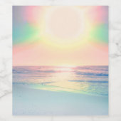 Sonniger Sommer mit tropischer Sonne Weinetikett (Einzelnes Label)