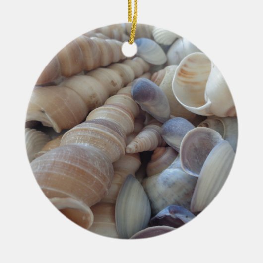 Sonniger Sommer Muscheln. Romantisch, exotisch tro Keramik Ornament (Vorne)