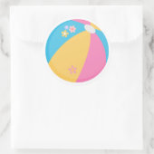 Sonniger Sommer Runder Aufkleber (Tasche)