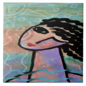 Sonniger Sommertag Abstraktes Digitalbild Fliese (Vorderseite)