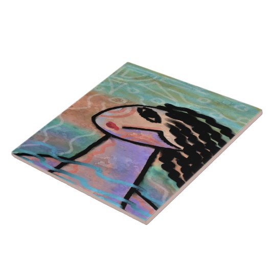 Sonniger Sommertag Abstraktes Digitalbild Fliese (Seite)