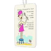 Sonniger Sozialdistanzierender Vatertag Autolufterfrischer (Links)