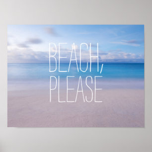 Sonniger Strand bitte Ozean Foto Hipster wanderlus Poster