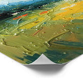 Sonniger Strand mit Bäumen – Quadratisches Poster, Poster (Ecke)