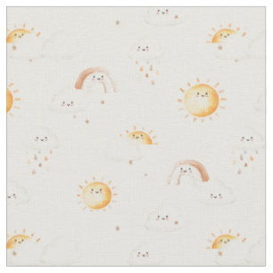 Sonniger Tag glückliches Wetter Sonnenschein Stoff