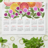 Sonniger Tag Kalender Geschirrtuch (Gefaltet)
