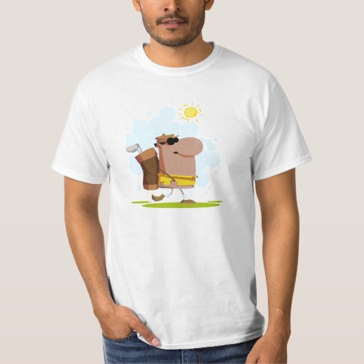 Sonniger Tagesgolf - Afroamerikaner T-Shirt (Vorderseite)
