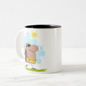 Sonniger Tagesgolf - Afroamerikaner Zweifarbige Tasse (Vorderseite Links)