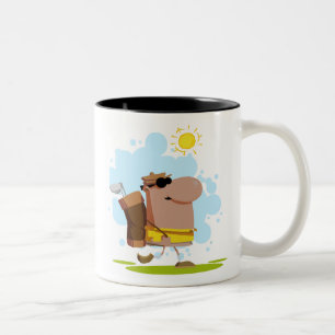 Sonniger Tagesgolf - Afroamerikaner Zweifarbige Tasse