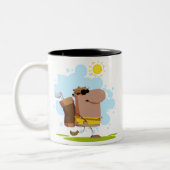 Sonniger Tagesgolf - Afroamerikaner Zweifarbige Tasse (Links)