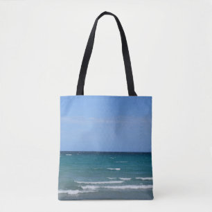 Sonniger Tagesraum-Ozeanstrand-Taschentasche Tasche