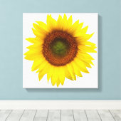 Sonniger Tagessonnenblume eingewickelter Leinwanddruck (Insitu (Holzboden))