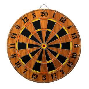 Sonniger Teakholz-Furnier-Blattdruck für ein Spie Dartscheibe