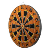 Sonniger Teakholz-Furnier-Blattdruck für ein Spiel Dartscheibe (Vorderseite rechts)