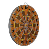 Sonniger Teakholz-Furnier-Blattdruck für ein Spiel Dartscheibe (Vorderseite Links)