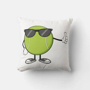 Sonniger Tennisball Kissen