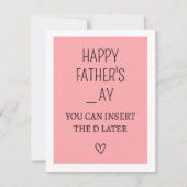 Sonniger und unheilvoller Vater-Tag Feiertagskarte (Vorderseite)