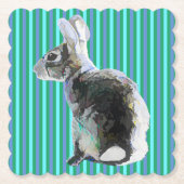 Sonniger Untersetzer mit gestreiftem Hintergrund b (Vorderseite)