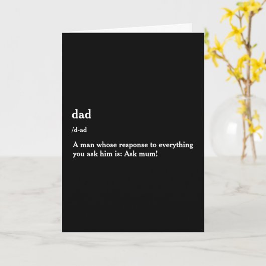 Sonniger Vater | Modern Karte (Gelbe Blume)