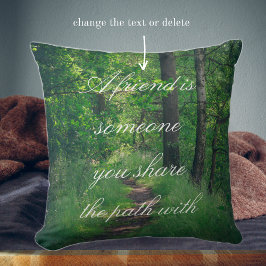 Sonniger Waldweg Kissen