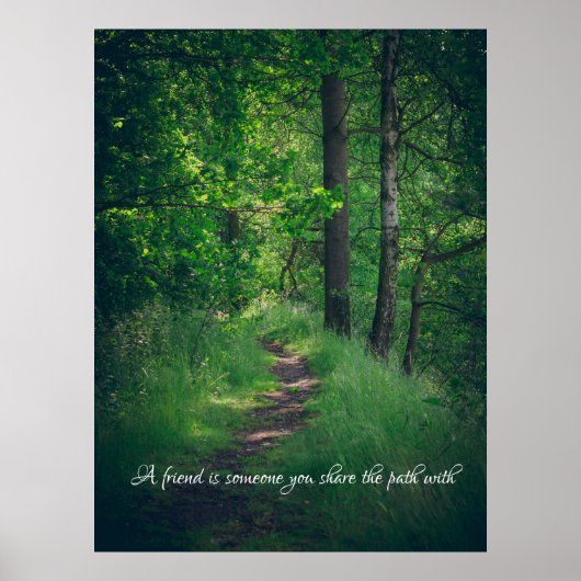 Sonniger Waldweg Poster (Vorne)