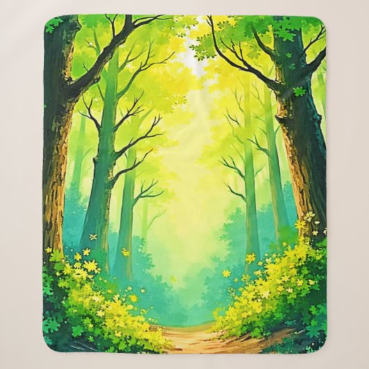 Sonniger Waldweg Sherpadecke (Vorderseite)