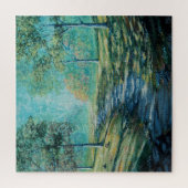 Sonniger, warmer Weg durch den Wald Puzzle (Vertikal)