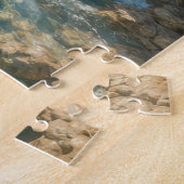 Sonniger Wasserfall-Canyon Puzzle (Seite)