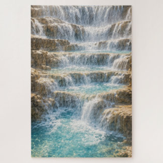 Sonniger Wasserfall-Canyon Puzzle