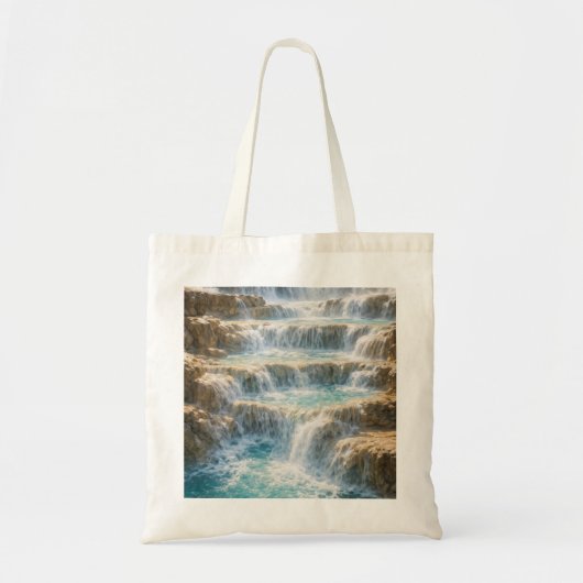 Sonniger Wasserfall-Canyon Tragetasche (Vorne)