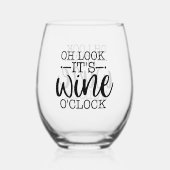 Sonniger Wein um die Uhr Wortart Weinglas Ohne Stiel (Rückseite)