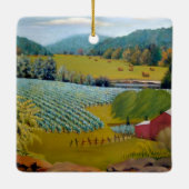 Sonniger Weinberg Keramikornament (Rückseite)