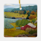 Sonniger Weinberg Keramikornament (Vorderseite)