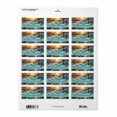 Sonniger Wintertag Adressaufkleber (Vorne)