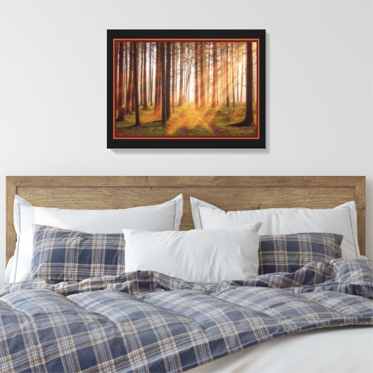 Sonniger Zauberwald Leinwanddruck (Insitu (Schlafzimmer))