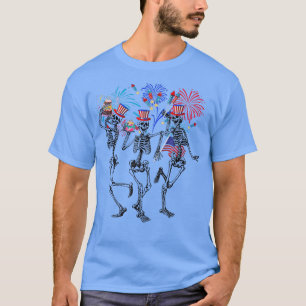 Sonniges 4. Juli Tanzen Skelett T-Shirt