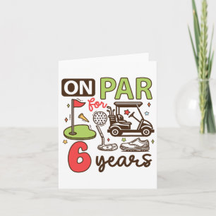 Sonniges 6. Geburtstag Golf Shirt 6 Jahre alt Golf Karte