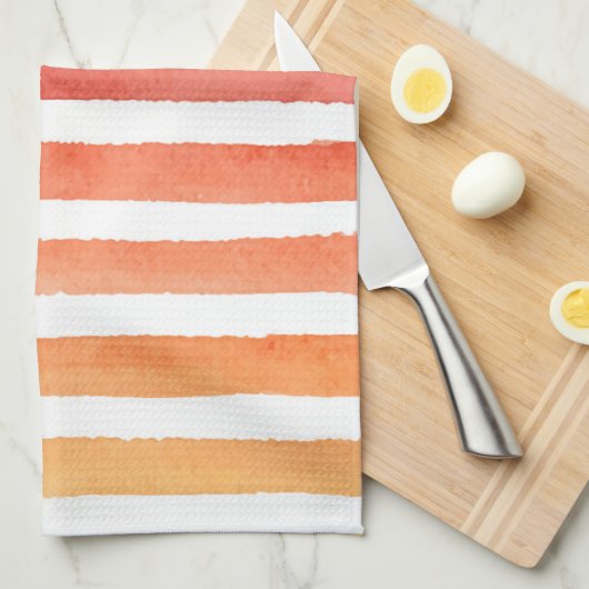 Sonniges Aquarellmuster Geschirrtuch (Viertel Falte)