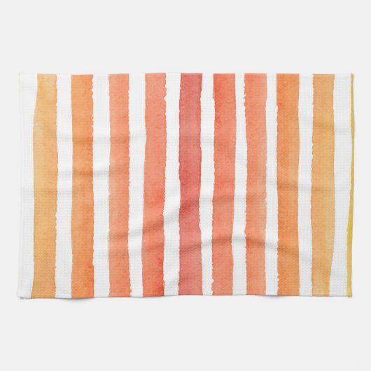 Sonniges Aquarellmuster Geschirrtuch (Horizontal)