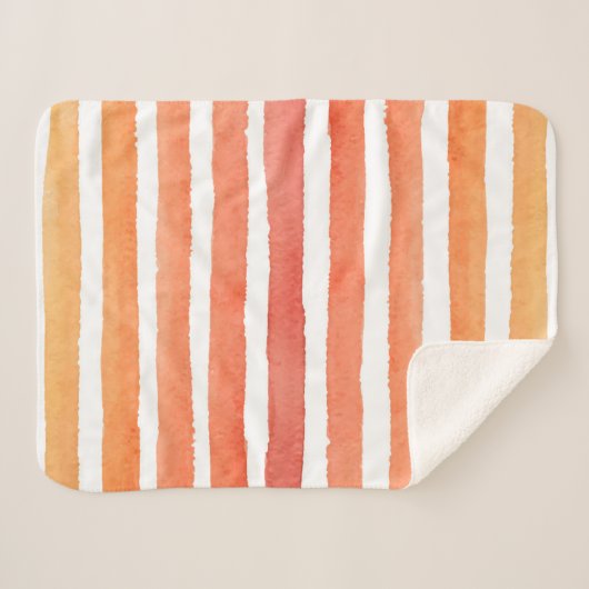 Sonniges Aquarellmuster Sherpadecke (Vorderseite (Horizontal))