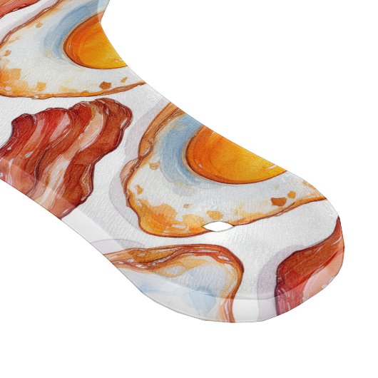 Sonniges Aufgehen & knusprig - Aquarelleier und Ba Schneidebrett (Ecke)