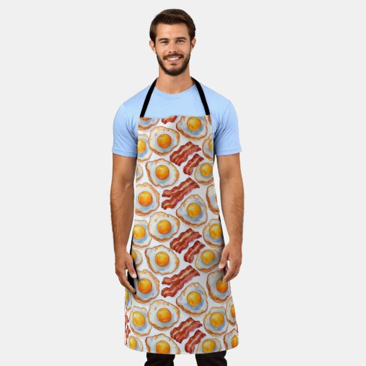 Sonniges Aufgehen & knusprig - Aquarelleier und Ba Schürze (Getragen)