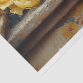 Sonniges Bauernhaus Huhn Gelbe Rosen Dekoupage Seidenpapier (Ausschnitt)