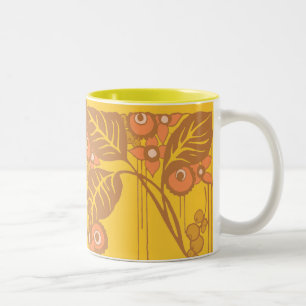 Sonniges Blätter Zweifarbige Tasse